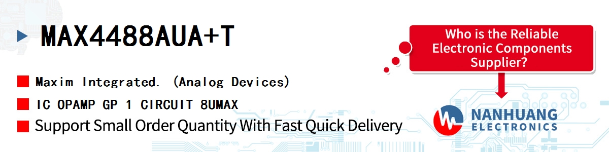 MAX4488AUA+T Maxim IC OPAMP GP 1 CIRCUIT 8UMAX