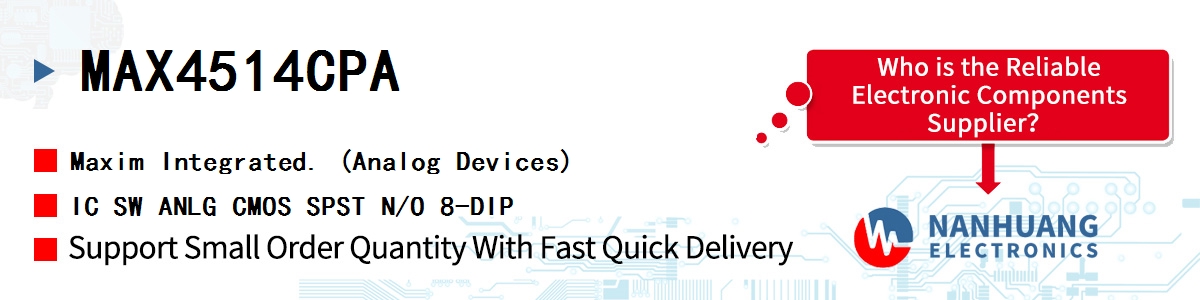 MAX4514CPA Maxim IC SW ANLG CMOS SPST N/O 8-DIP
