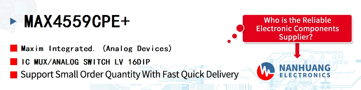 MAX4559CPE Maxim IC MUX/SW ANLG LV CMOS 16-DIP