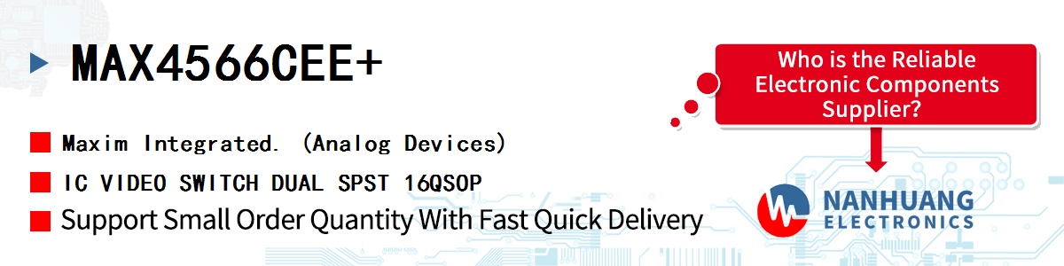 MAX4566CEE Maxim BIDIRECTIONAL RF/VIDEO SWITCH