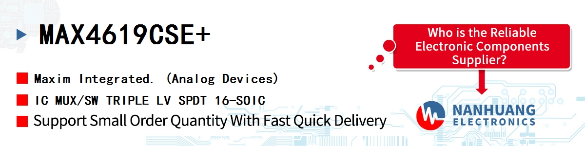 MAX4619CSE Maxim IC MUX/SW TRIPLE LV SPDT 16-SOIC