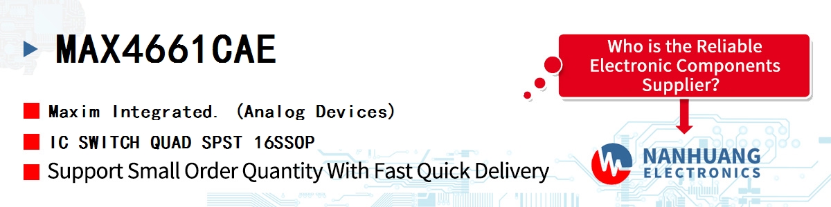 MAX4661CAE+ Maxim IC SWITCH QUAD SPST 16SSOP