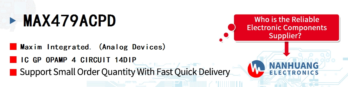 MAX479ACPD Maxim IC GP OPAMP 4 CIRCUIT 14DIP