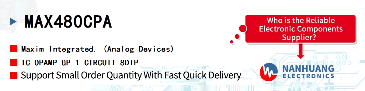 MAX480CPA Maxim IC OPAMP GP 1 CIRCUIT 8DIP