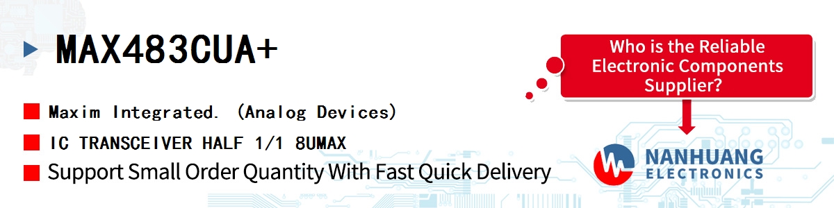 MAX483CUA+ Maxim IC TRANSCEIVER HALF 1/1 8UMAX