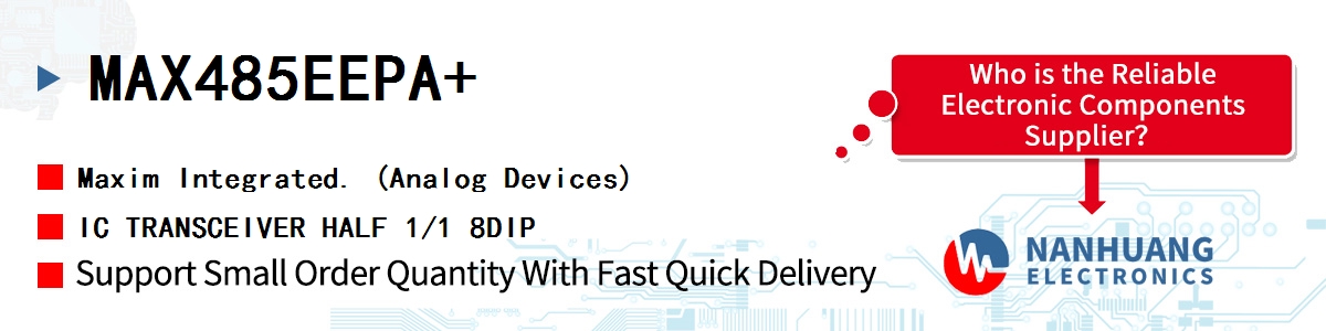 MAX485EEPA+ Maxim IC TRANSCEIVER HALF 1/1 8DIP