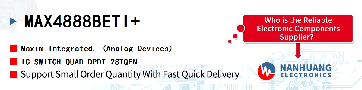 MAX4888BETI+ Maxim IC SWITCH QUAD DPDT 28TQFN