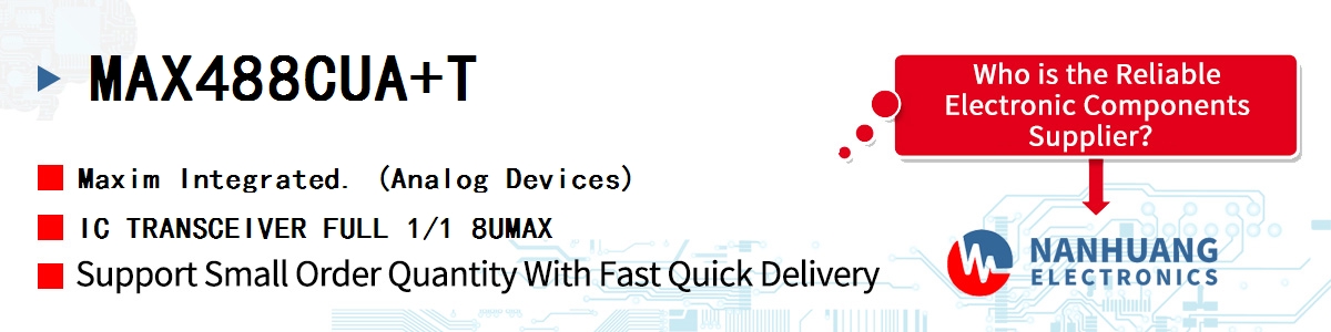 MAX488CUA+T Maxim IC TRANSCEIVER FULL 1/1 8UMAX