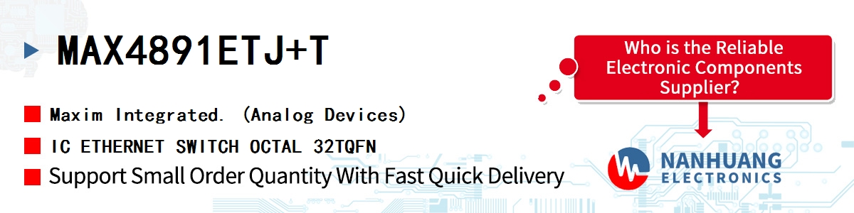 MAX4891ETJ+T Maxim IC ETHERNET SWITCH OCTAL 32TQFN