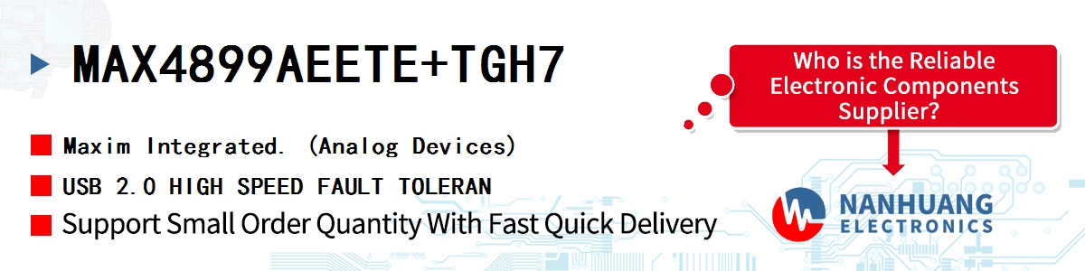 MAX4899AEETE+TGH7 Maxim USB 2.0 HIGH SPEED FAULT TOLERAN