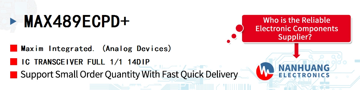 MAX489ECPD+ Maxim IC TRANSCEIVER FULL 1/1 14DIP