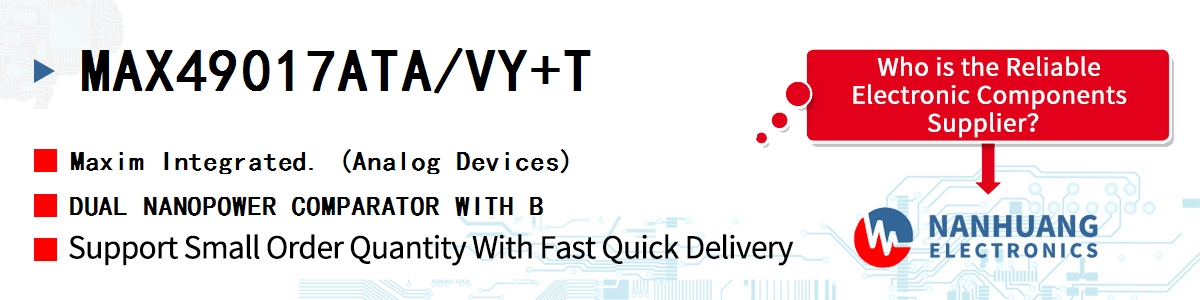 MAX49017ATA/VY+T Maxim DUAL NANOPOWER COMPARATOR WITH B