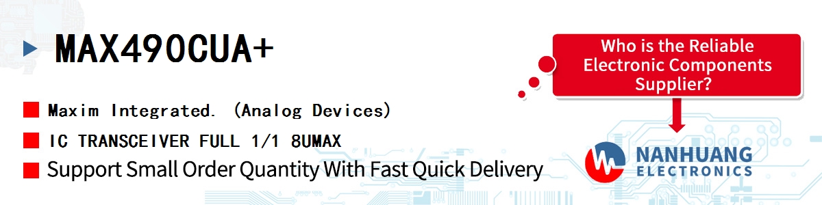 MAX490CUA+ Maxim IC TRANSCEIVER FULL 1/1 8UMAX