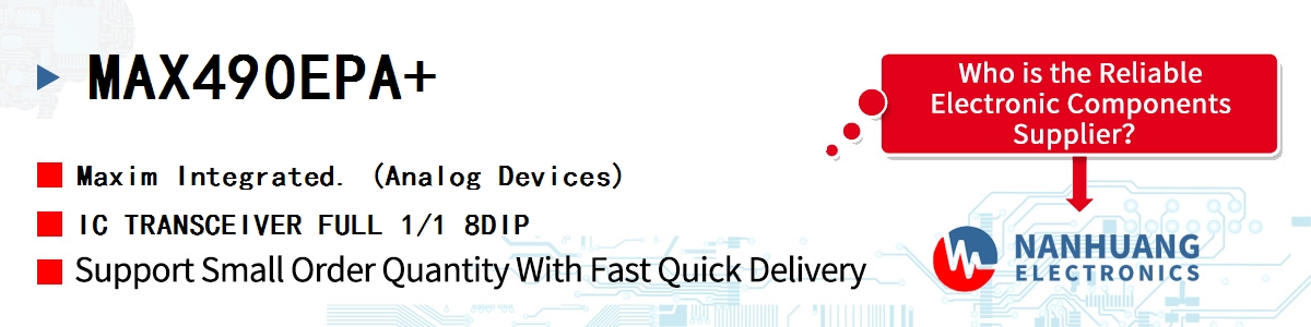 MAX490EPA+ Maxim IC TRANSCEIVER FULL 1/1 8DIP
