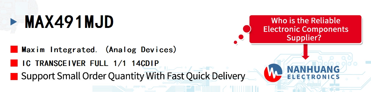 MAX491MJD Maxim IC TRANSCEIVER FULL 1/1 14CDIP