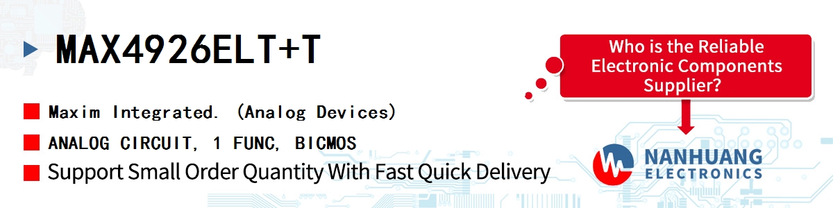 MAX4926ELT+T Maxim ANALOG CIRCUIT, 1 FUNC, BICMOS