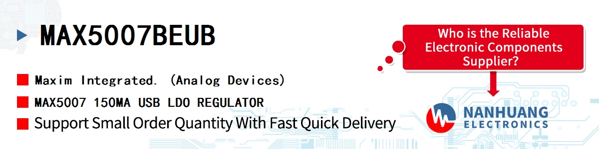 MAX5007BEUB Maxim MAX5007 150MA USB LDO REGULATOR