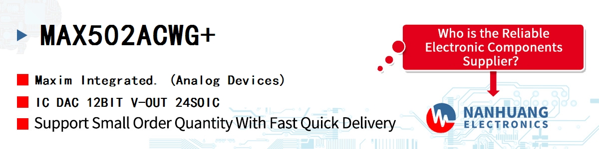 MAX502ACWG Maxim IC DAC 12BIT V-OUT 24SOIC