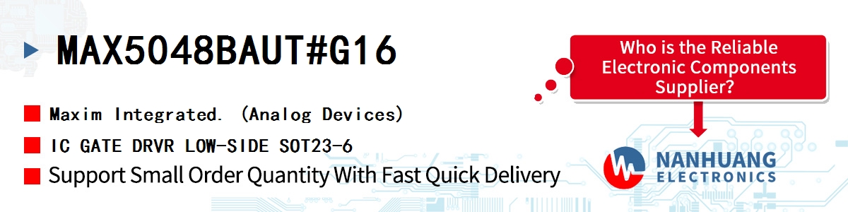 MAX5048BAUT#G16 Maxim IC GATE DRVR LOW-SIDE SOT23-6