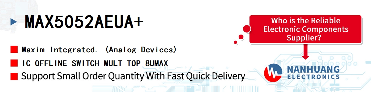 MAX5052AEUA Maxim IC OFFLINE SWITCH MULT TOP 8UMAX