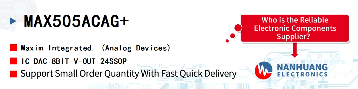 MAX505ACAG+ Maxim IC DAC 8BIT V-OUT 24SSOP