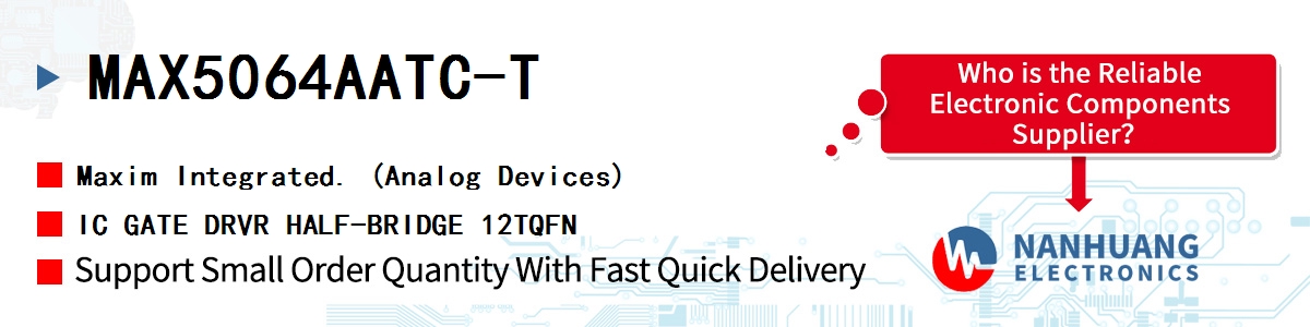 MAX5064AATC-T Maxim IC GATE DRVR HALF-BRIDGE 12TQFN