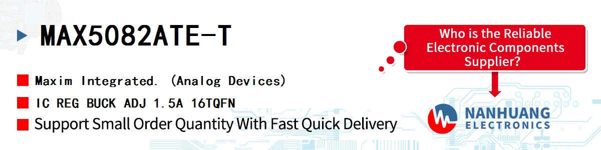 MAX5082ATE-T Maxim IC REG BUCK ADJ 1.5A 16TQFN
