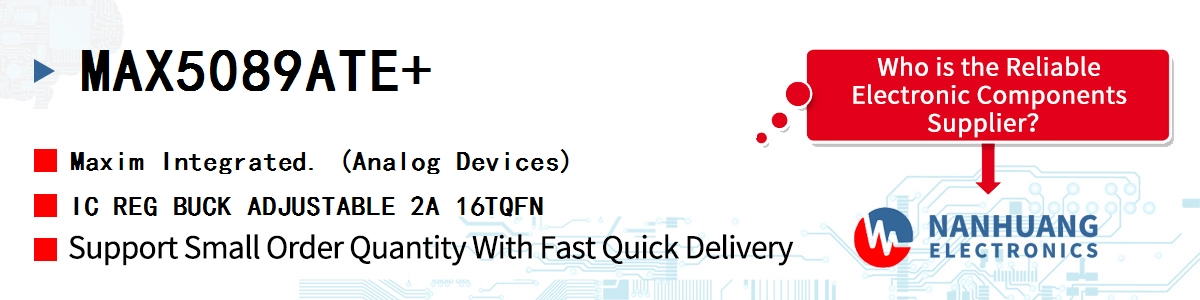 MAX5089ATE+ Maxim IC REG BUCK ADJUSTABLE 2A 16TQFN
