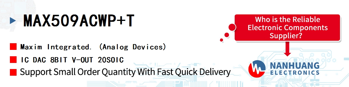 MAX509ACWP+T Maxim IC DAC 8BIT V-OUT 20SOIC