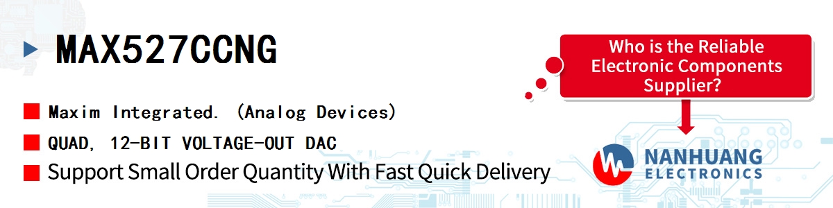 MAX527CCNG Maxim QUAD, 12-BIT VOLTAGE-OUT DAC