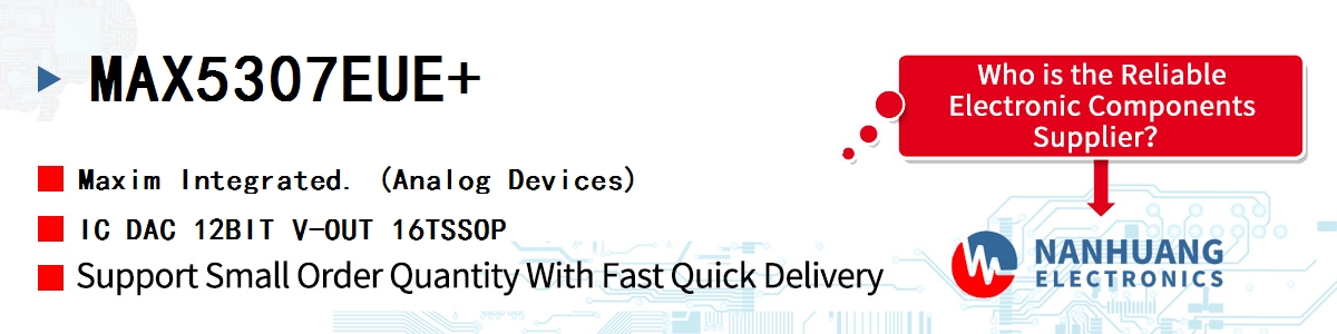 MAX5307EUE+ Maxim IC DAC 12BIT V-OUT 16TSSOP