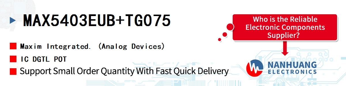 MAX5403EUB+TG075 Maxim IC DGTL POT