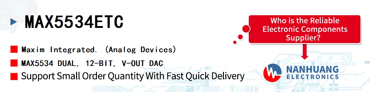 MAX5534ETC+ Maxim IC DAC 12BIT V-OUT 12TQFN