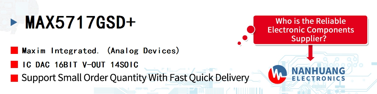 MAX5717GSD+ Maxim IC DAC 16BIT V-OUT 14SOIC