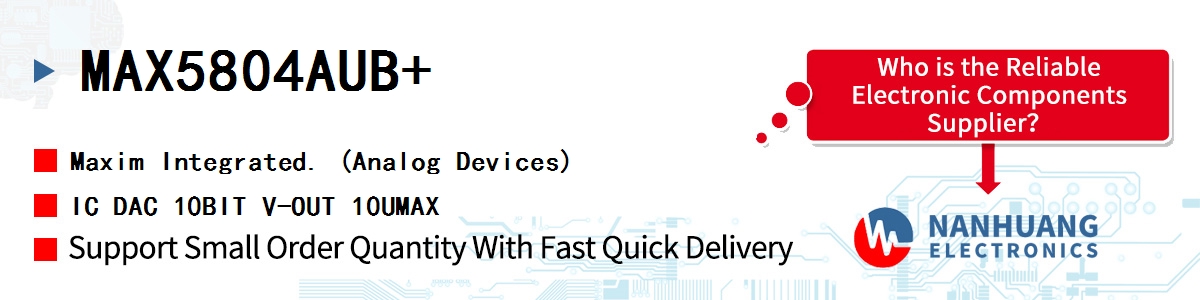 MAX5804AUB+ Maxim IC DAC 10BIT V-OUT 10UMAX