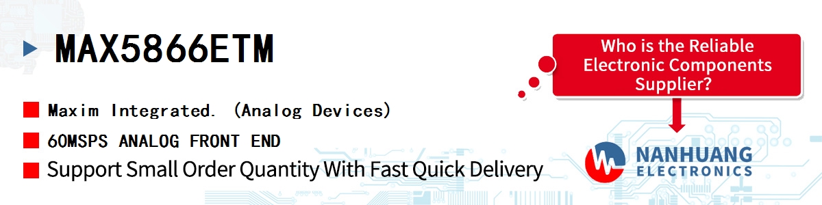 MAX5866ETM+ Maxim IC AFE 4 CHAN 10BIT 48TQFN