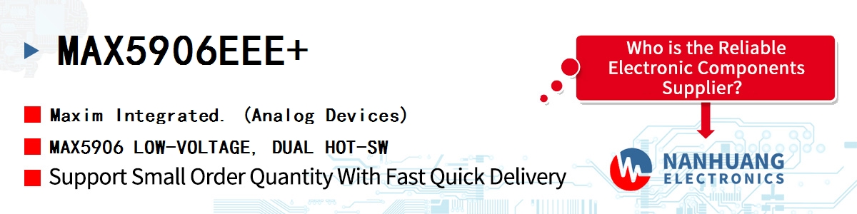 MAX5906EEE+ Maxim MAX5906 LOW-VOLTAGE, DUAL HOT-SW