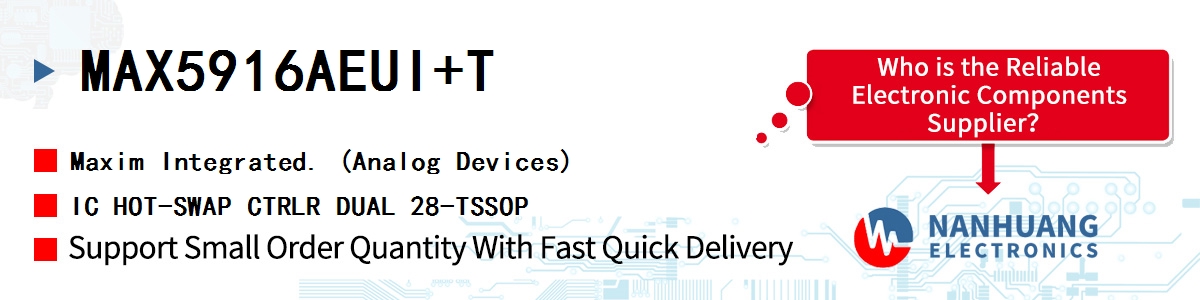 MAX5916AEUI+T Maxim IC HOT-SWAP CTRLR DUAL 28-TSSOP