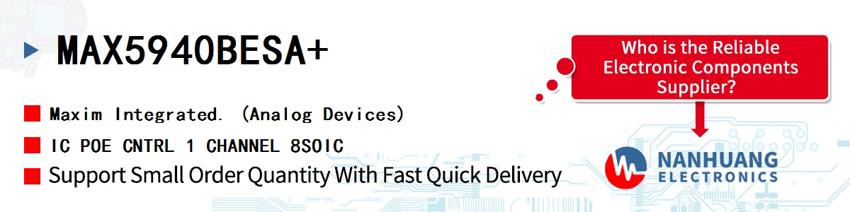 MAX5940BESA+ Maxim IC POE CNTRL 1 CHANNEL 8SOIC