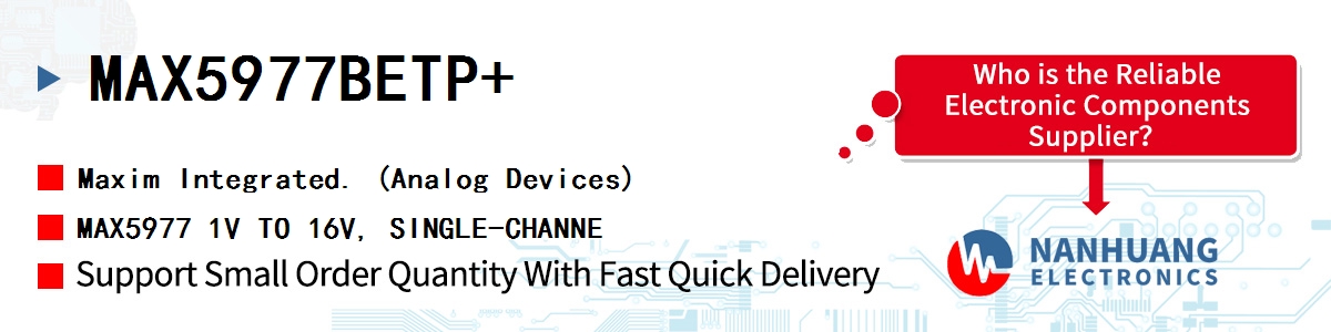 MAX5977BETP+ Maxim MAX5977 1V TO 16V, SINGLE-CHANNE