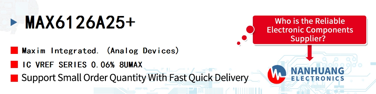 MAX6126A25+ Maxim IC VREF SERIES 0.06% 8UMAX