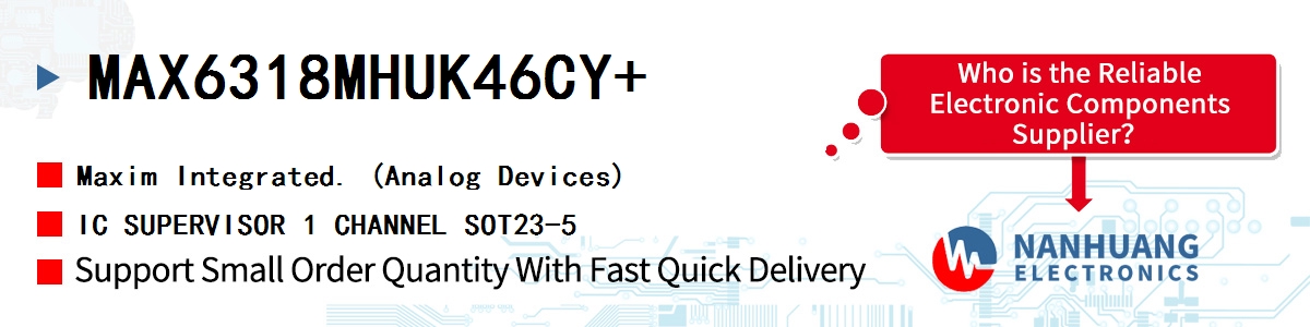 MAX6318MHUK46CY+ Maxim IC SUPERVISOR 1 CHANNEL SOT23-5