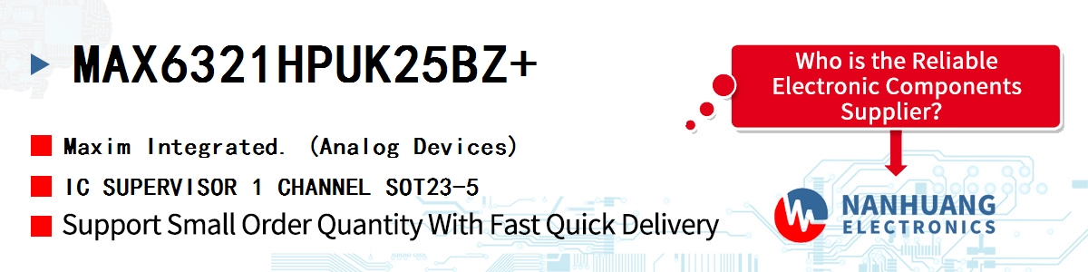 MAX6321HPUK25BZ+ Maxim IC SUPERVISOR 1 CHANNEL SOT23-5