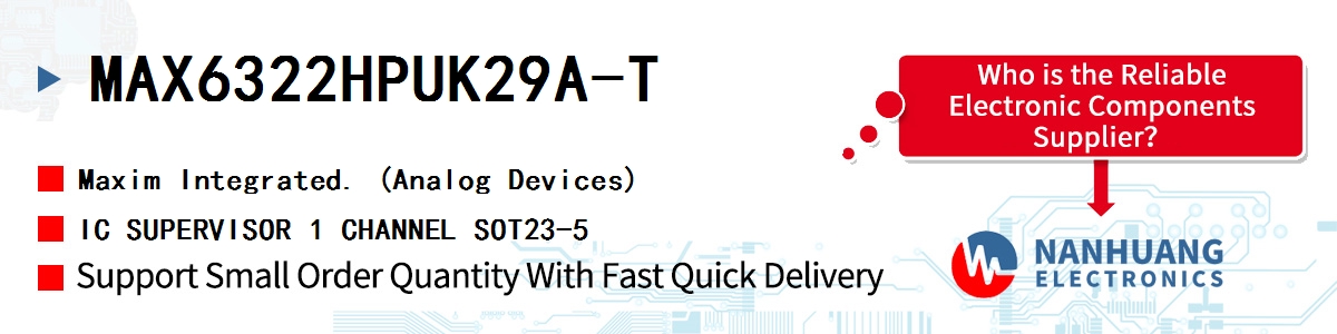 MAX6322HPUK29A-T Maxim IC SUPERVISOR 1 CHANNEL SOT23-5