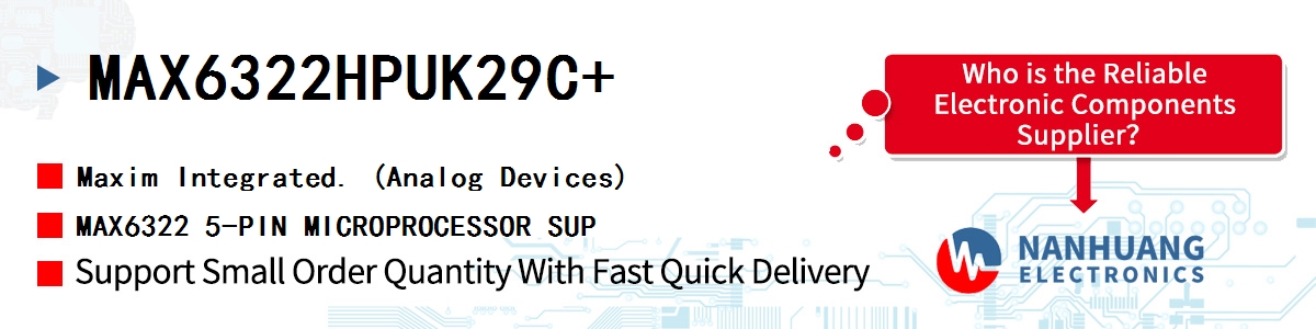 MAX6322HPUK29C+ Maxim MAX6322 5-PIN MICROPROCESSOR SUP