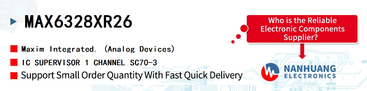 MAX6328XR26 Maxim IC SUPERVISOR 1 CHANNEL SC70-3