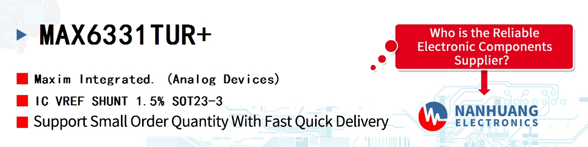 MAX6331TUR+ Maxim IC VREF SHUNT 1.5% SOT23-3