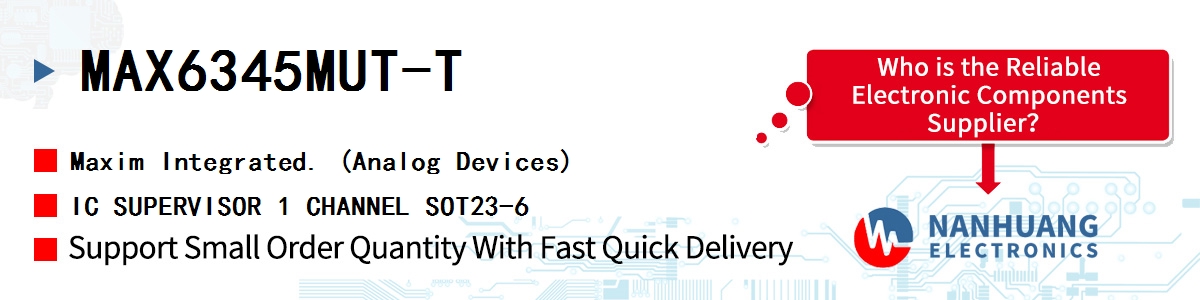 MAX6345MUT-T Maxim IC SUPERVISOR 1 CHANNEL SOT23-6