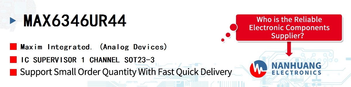 MAX6346UR44 Maxim IC SUPERVISOR 1 CHANNEL SOT23-3