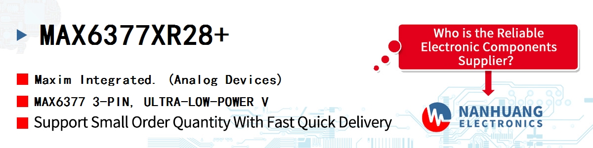 MAX6377XR28+ Maxim MAX6377 3-PIN, ULTRA-LOW-POWER V